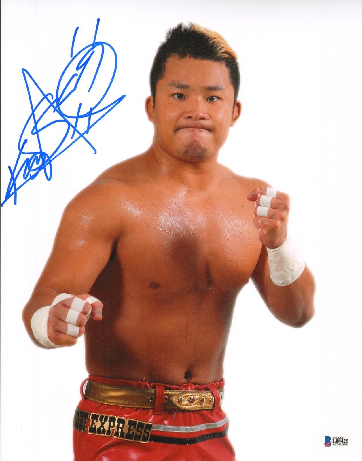 Kushida Signed 11x14 Photo Poster painting BAS Beckett COA New Japan Pro Wrestling Autograph 425