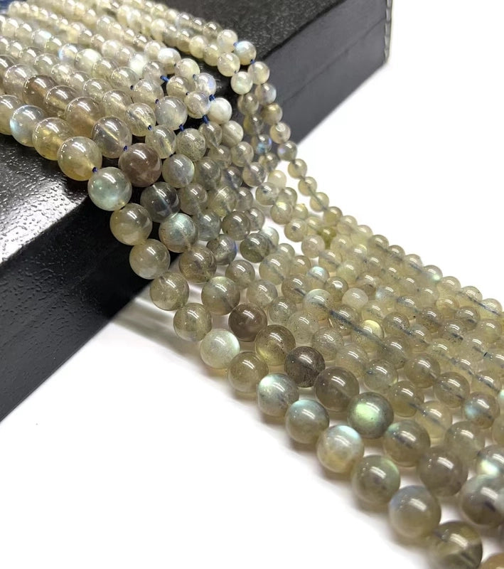 1 Piece Diameter 4mm Diameter 5mm Diameter 6 Mm 1-1.5mm Natural Stone Labradorite Geometric Polished Beads
