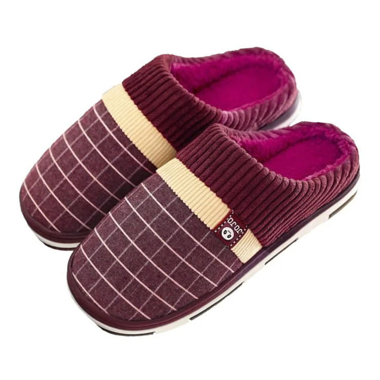 Men Winter Slippers Warm Round Toe Soft Home Shoes Radinnoo.com