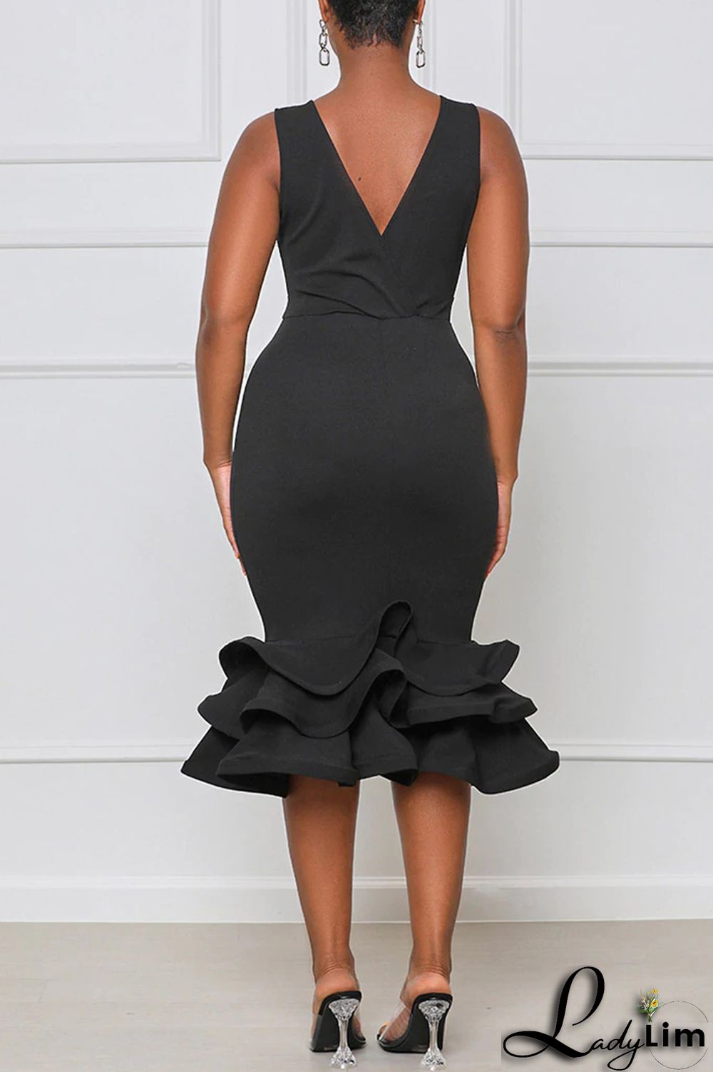 Green Fashion Sexy Solid Split Joint V Neck Evening Dress