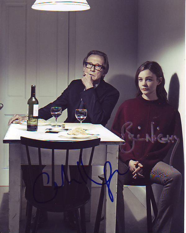 BILL NIGHY and CAREY MULLIGAN signed autographed SKYLIGHT 8x10 Photo Poster painting