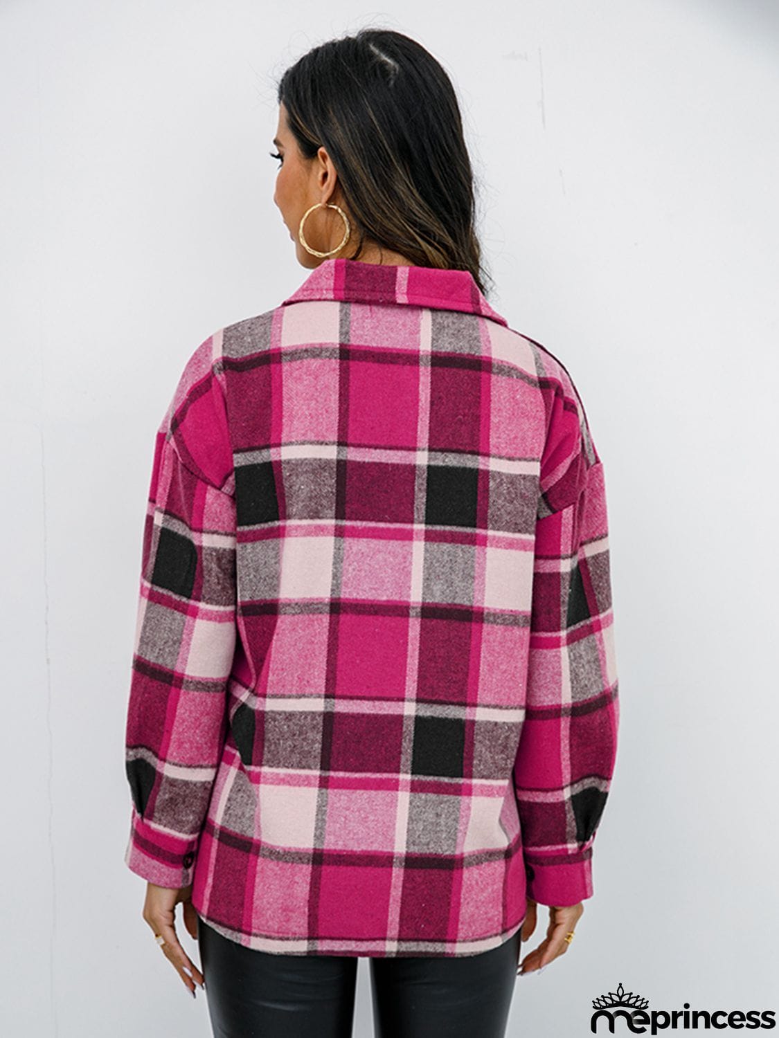 Plaid Button-Down Jacket