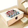 5D DIY Diamond Painting Handmade Wood Storage Box Crystal Storage Case (Chicken)