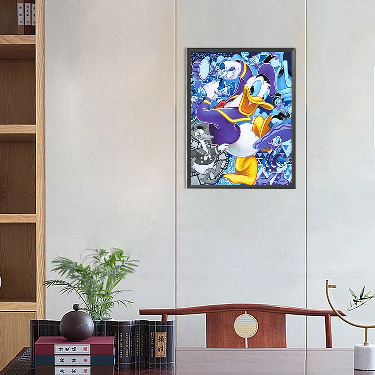 Disney Diamond Art Donald Duck DIY 5D Diamond Painting Kits for Adults and Kids Full Drill Arts Craft by Number Kits for Beginner Home Decoration