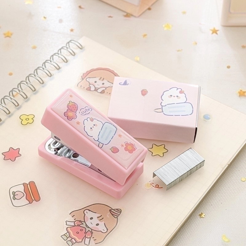 Cartoon Plastic Metal Class Learning Cute Stapler