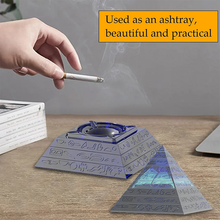 Ashtray Silicone Pyramid Molds Windproof Ashtray Mold with Lid