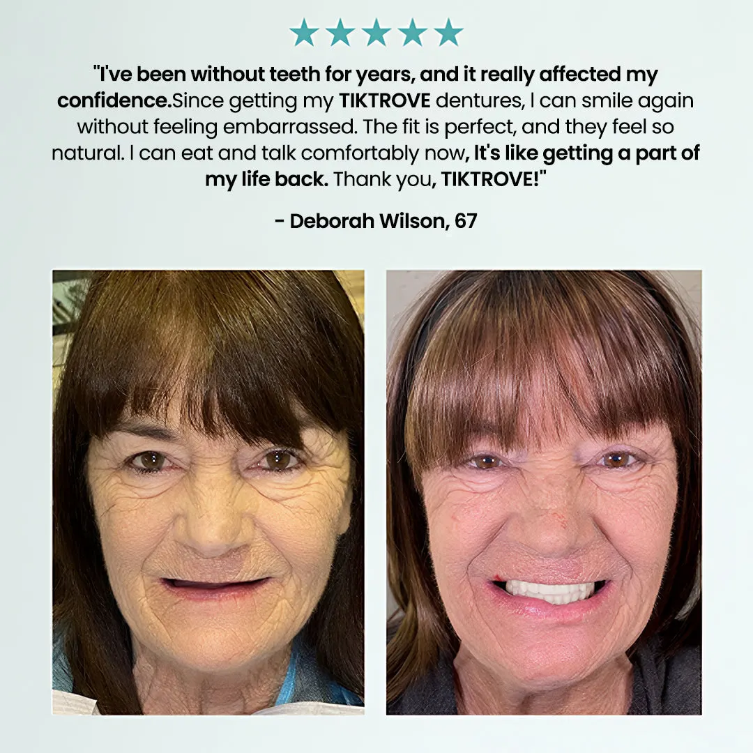 🦷  Fit Full Functional DenturesMake you more confident-Made in the USA & FDA-Certified
