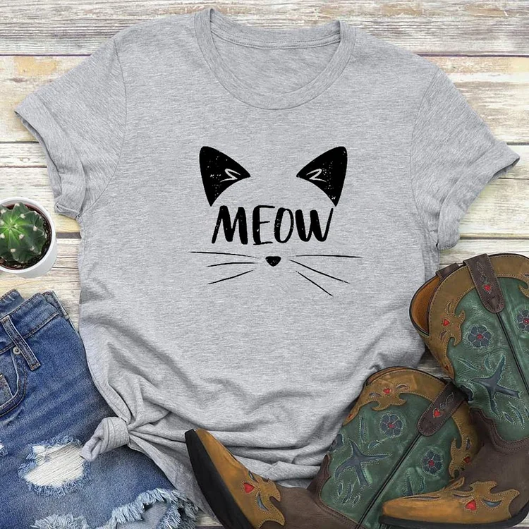 Meow Cat  T-shirt Tee - 01111-Annaletters