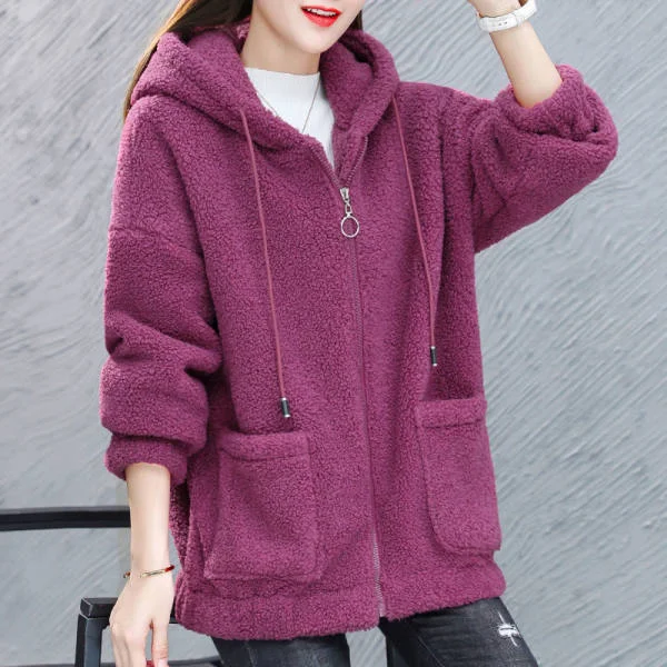 Wongn Winter Oversized Sweatshirt Women Solid Color Hoodie Top Female Casual Pocket Full Sleeve Pullover Hoodies 9917