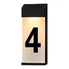 Solar Lighted House Numbers Luminous Outside Address Sign Smart Sensor Automatic LED Illumination Lamp Auto On/Off Villa Courtyard Number Plate Light Outdoor Doorplate Number Indicator