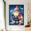 >SALE<Full Embroidery Cotton Thread 11CT Printed Christmas Gnome Cross Stitch 40x60cm