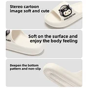 Lvpinyuan Thick Heel Slip-On Summer 2025 New Cartoon Cute Home Bathroom Anti-Slip Slipper Women's Flat Sandals Comfortable Indoor Shoes