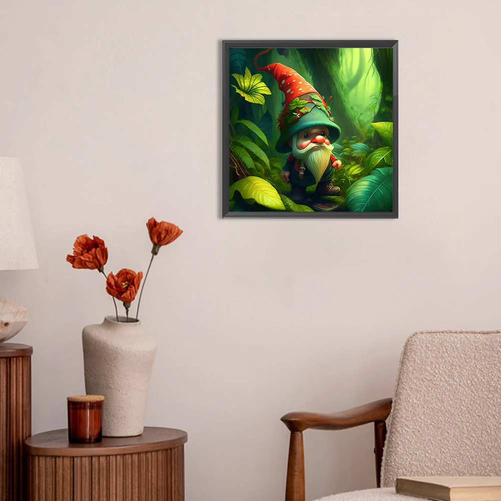 Full Round Diamond Painting 30*30cm - Goblin In The Forest
