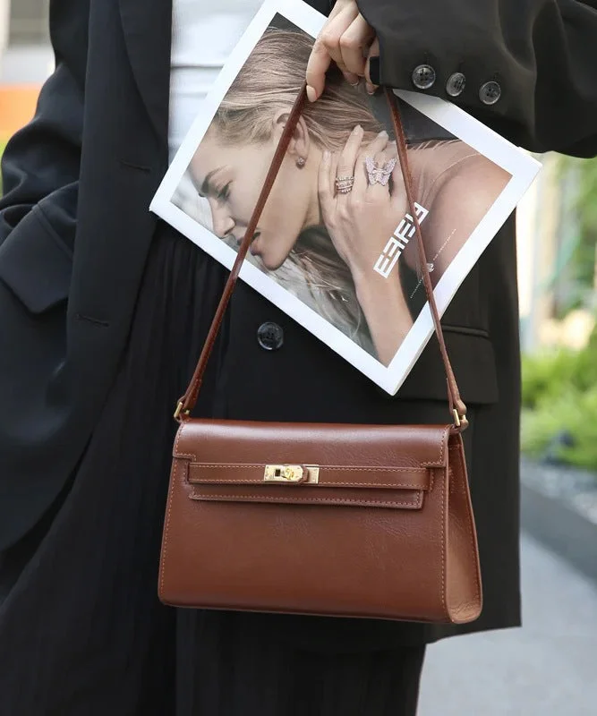 2025 New Fashion Caramel Versatile Calf Leather Micro Bag