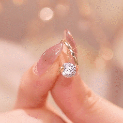 Jolieaprile Diamond Round Stud Earring