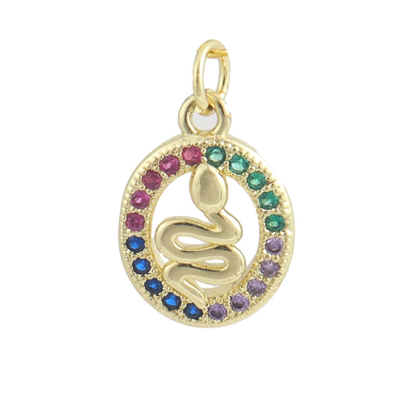 1 Piece 12 * 18mm Copper Zircon Star Heart Shape Eye Pendant Jewelry Accessories