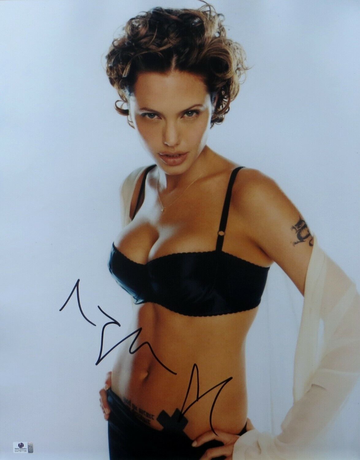 Angelina Jolie Signed Autographed 16X20 Photo Poster painting Sexy Bra and Cleavage GV787730