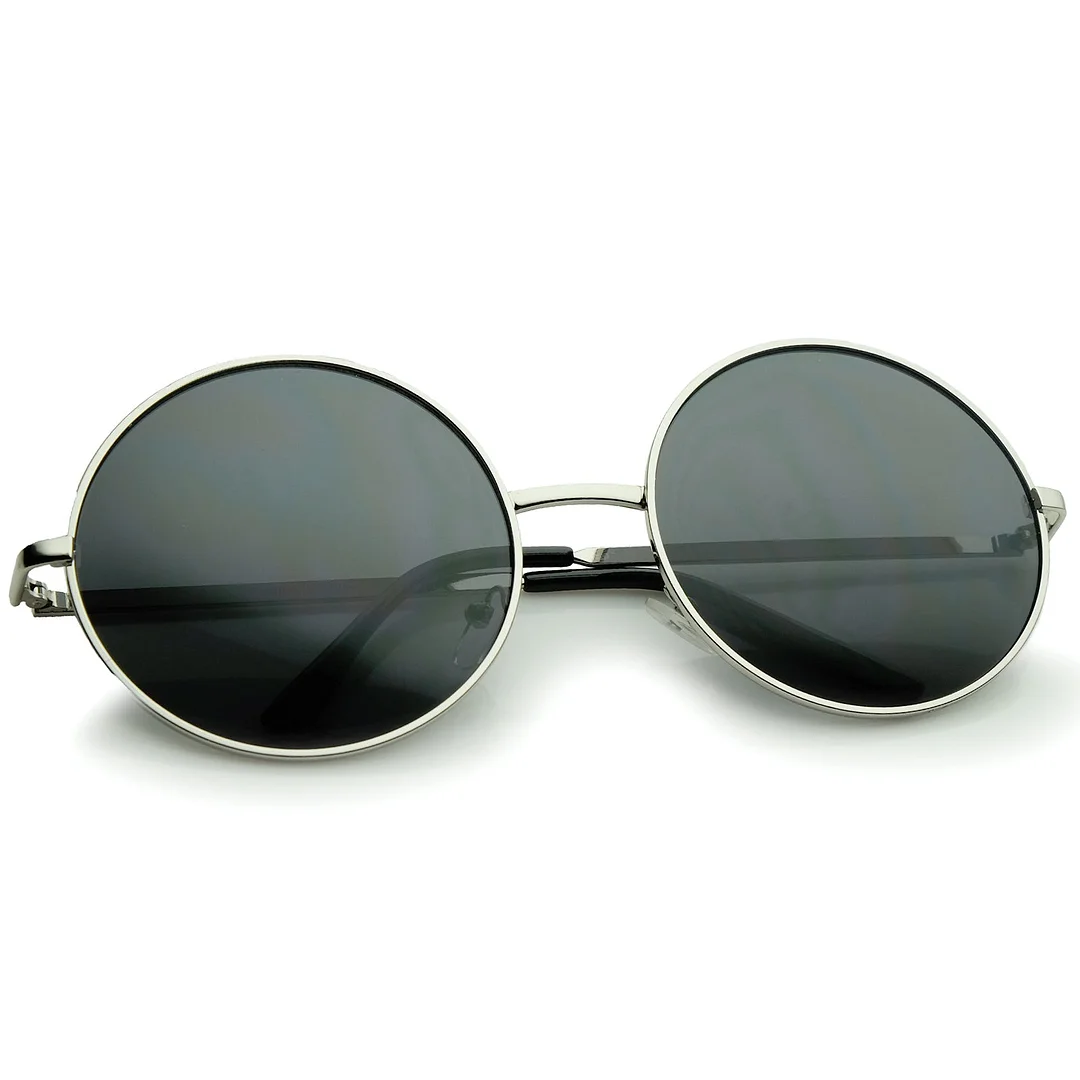 Super Large Oversize Slim Temple Round glasses 61mm