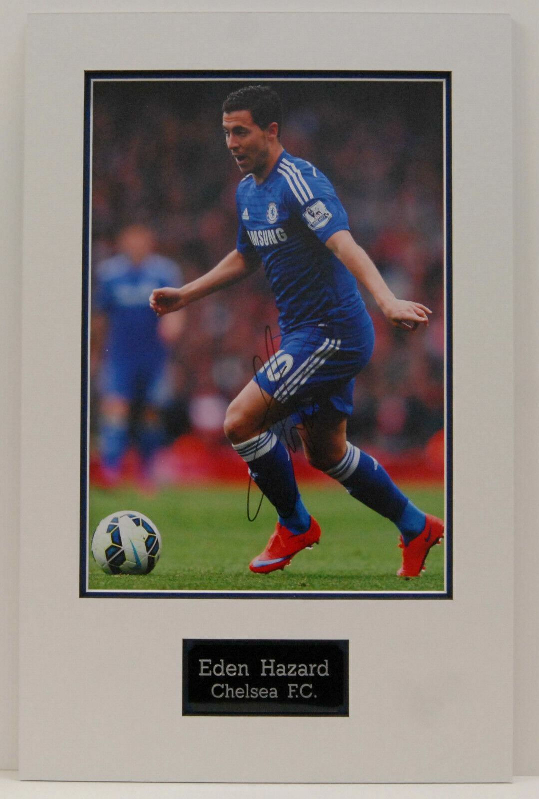 Eden Hazard MOUNTED Genuine Hand Signed 18X12 Photo Poster painting CHELSEA FC (C)