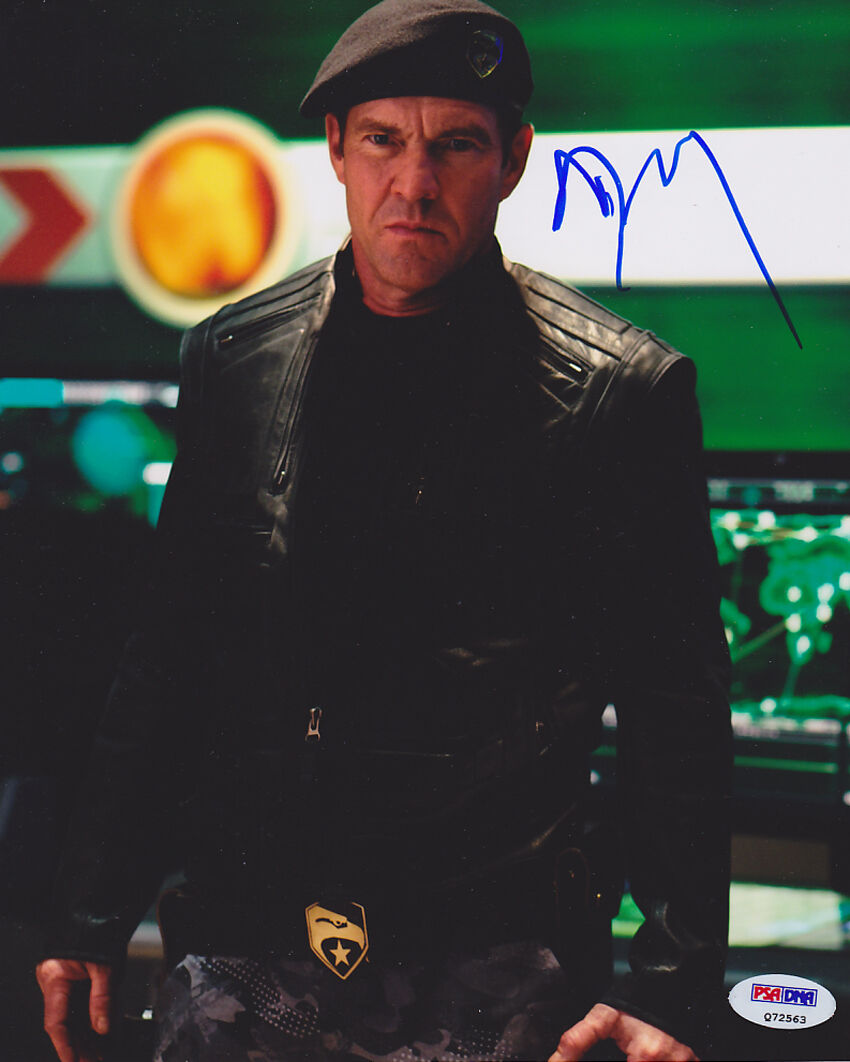 Dennis Quaid SIGNED 8x10 Photo Poster painting General Hawk G.I. Joe PSA/DNA AUTOGRAPHED