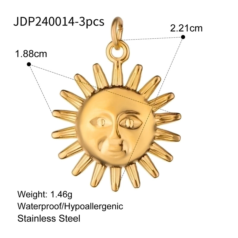 3 Pieces 304 Stainless Steel Letter Fruit Pendant