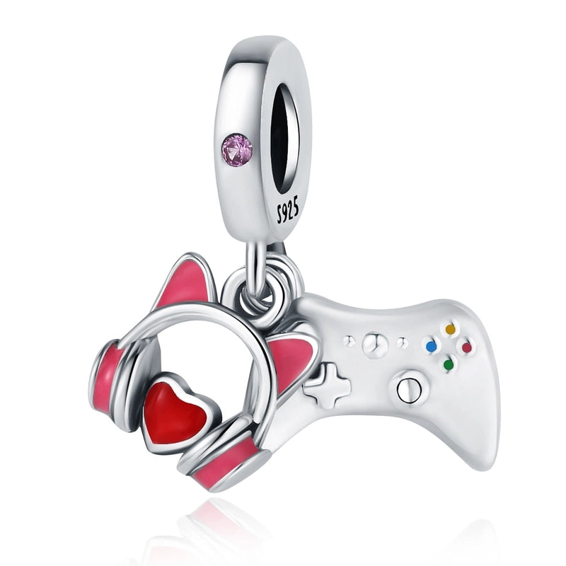 1 Piece 10*19mm 925 Sterling Silver Zircon Heart Shape Pendant Beads Jewelry Accessories