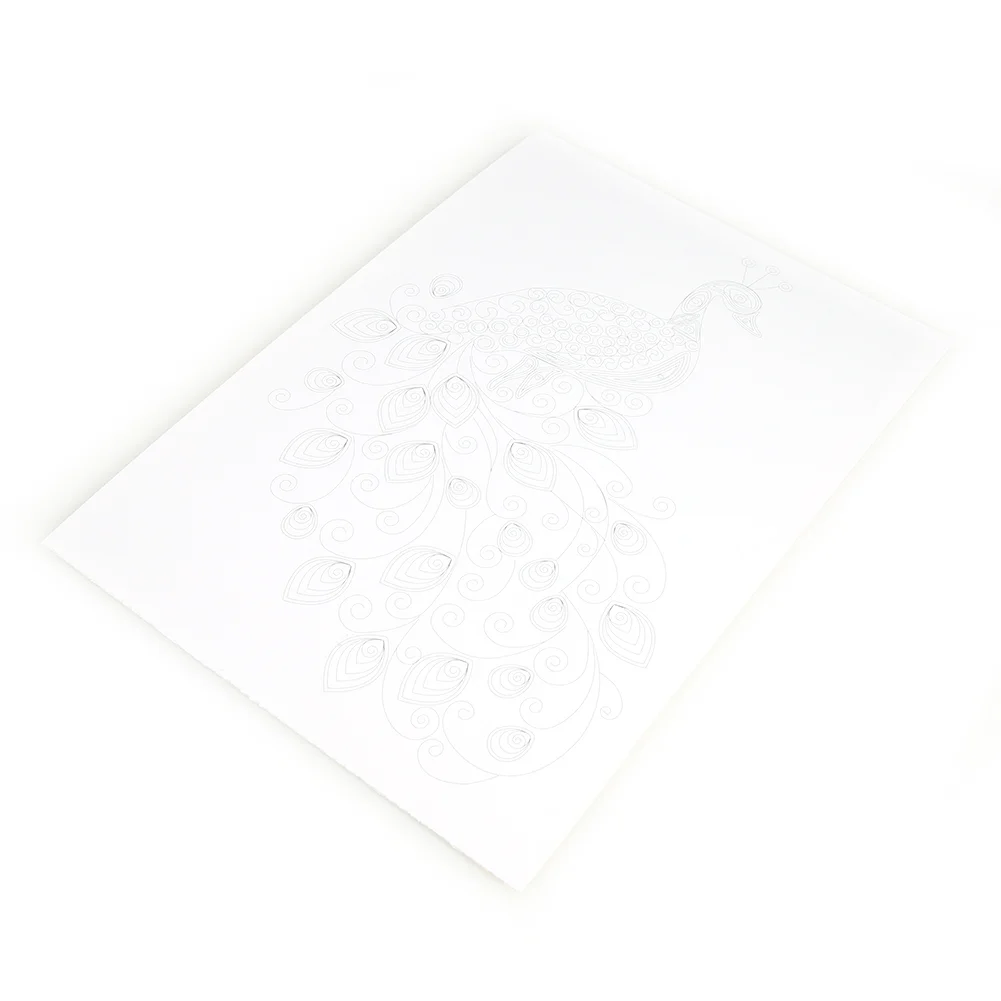 DIY Handmade Material Templates Tool Set Peafowl Quilling Paper Stripes