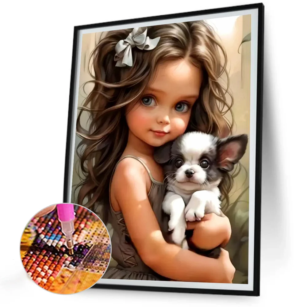 Diamond Painting - Full Round Drill - Sweet Cool Girl(Canvas|30*40cm)