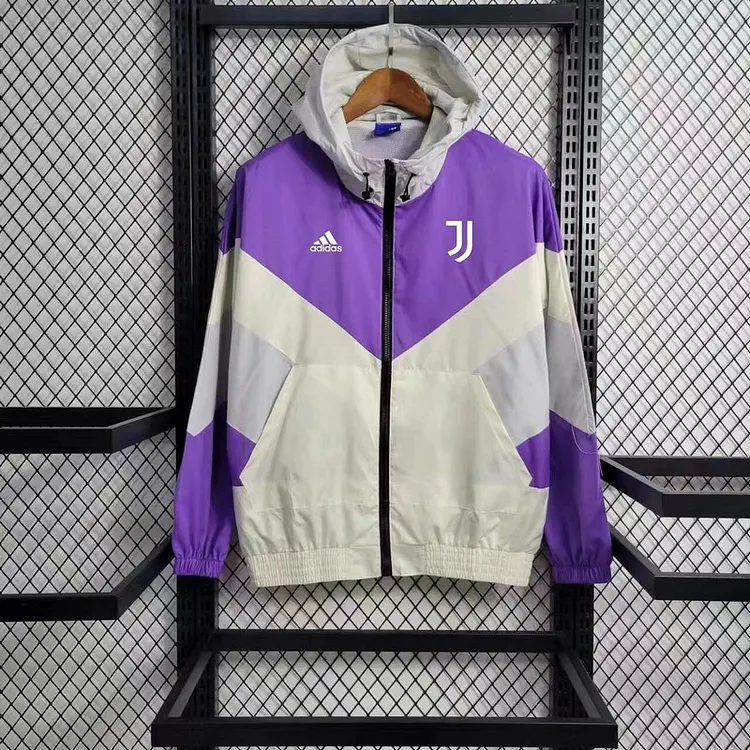 2023/2024 Juventus Windbreaker Purple And White Jersey