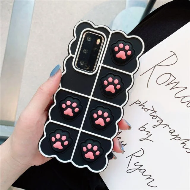 Android Vivo Relive Stress Bounce Bubble Cute Cat Paws Phone Case BE099