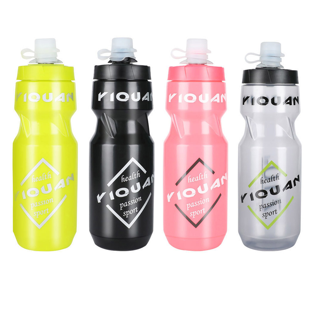 

710ML MTB Bike Water Bottle with Dust Cover Portable Fitness Bicycle Kettle, Black, 501 Original