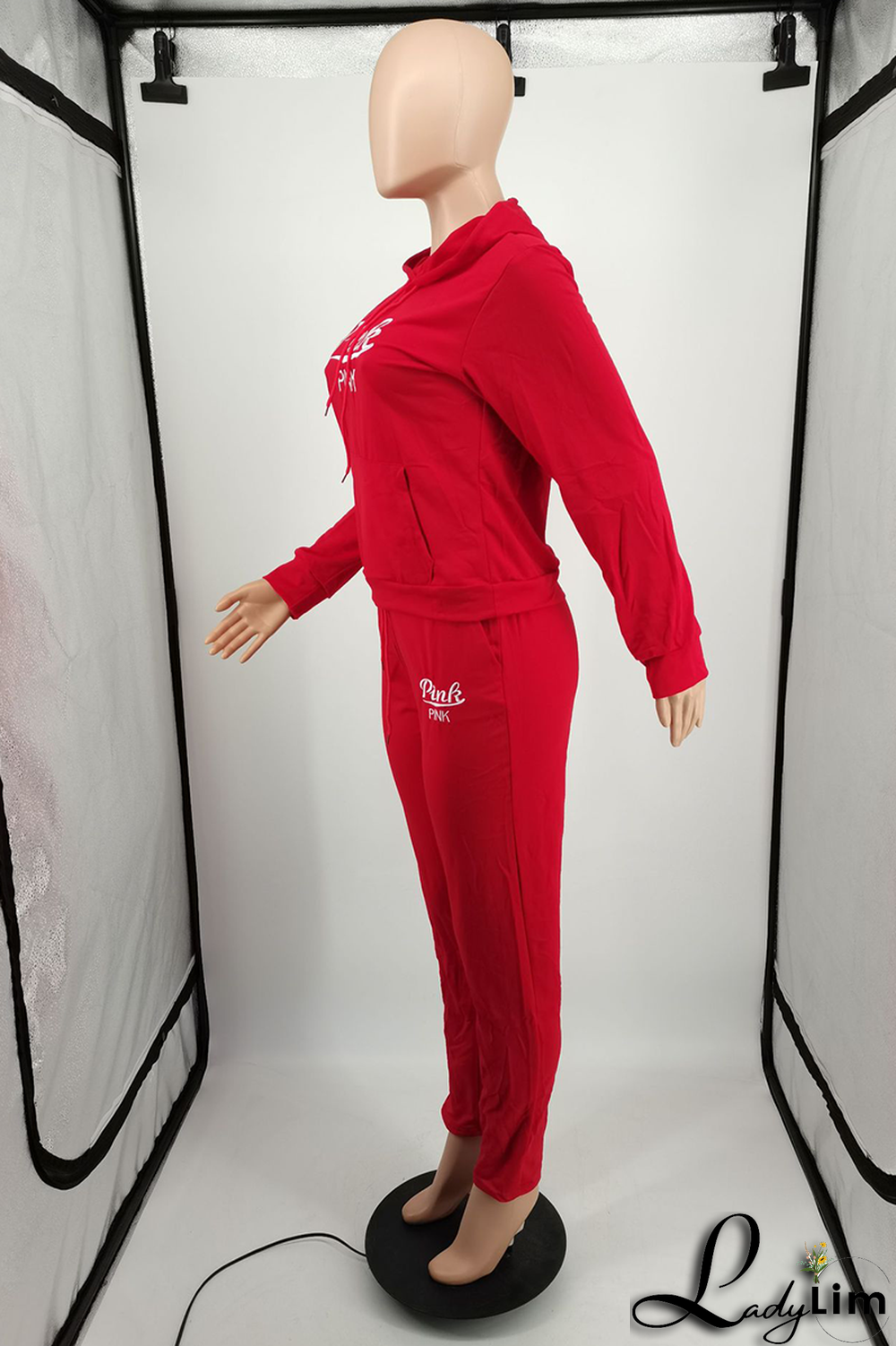 Grey Casual Print Patchwork Hooded Collar Long Sleeve Two Pieces