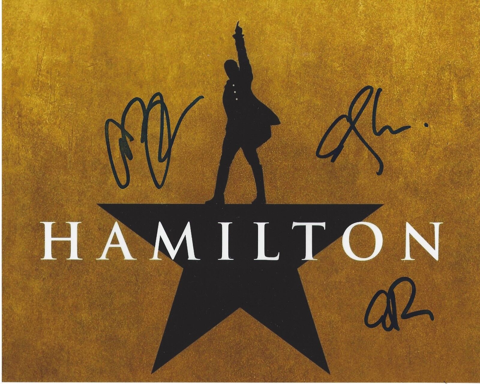 HAMILTON ON BROADWAY CAST CREATORS SIGNED 8X10 Photo Poster painting W/COAx3 RAMOS ANDY CHRIS