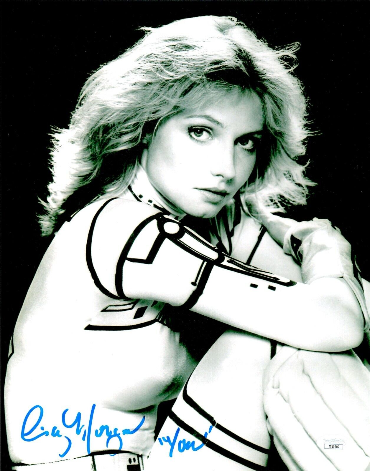 CINDY MORGAN Hand Signed 11x14 TRON LORA Photo Poster painting Authentic Autograph JSA COA Cert