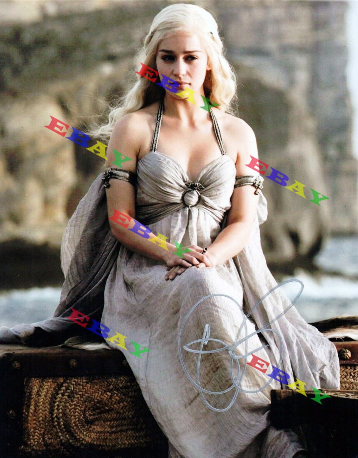 Emilia Clarke Autographed Signed 8x10 Photo Poster painting Reprint