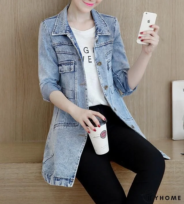 Denim Casual Shawl Collar Jacket | IFYHOME