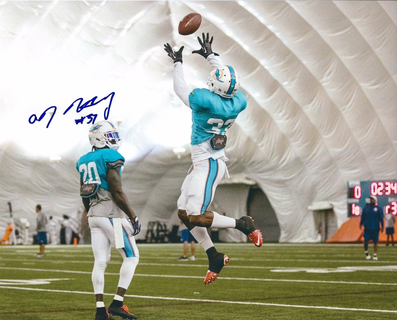 Autographed A.J. HENDY Miami Dolphins 8x10 Photo Poster painting - w/COA