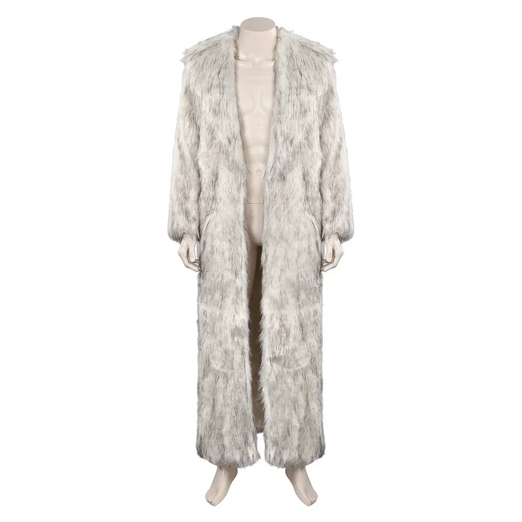 Barbie 2023 Ken White Long Wool Coat Outfits Cosplay Costume Suit