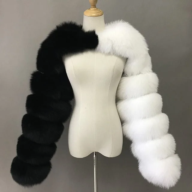 fur shawl plus size