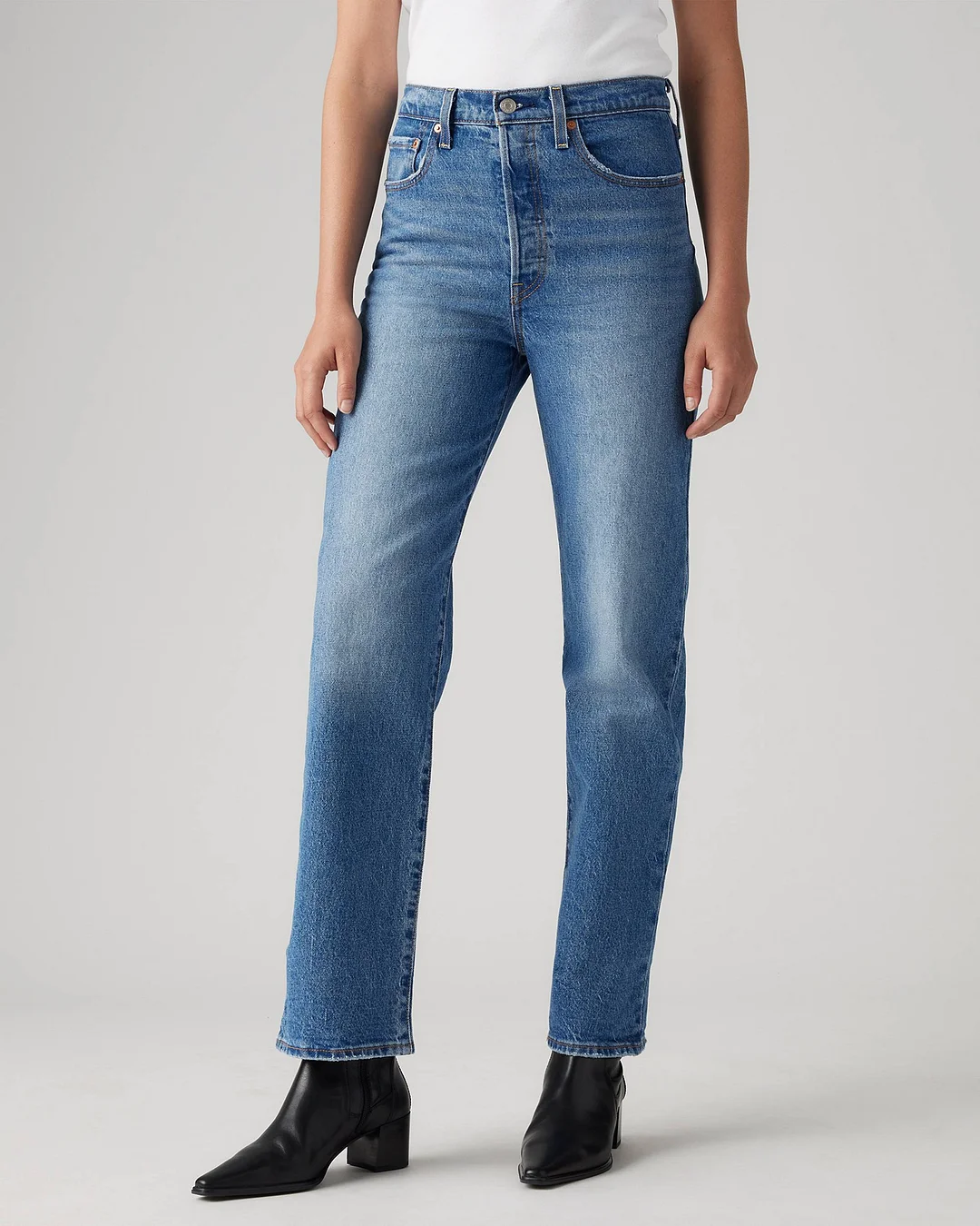 Levis Hidden Buttons Ribcage Straight Ankle Jeans (Buy 2 Free Shipping)