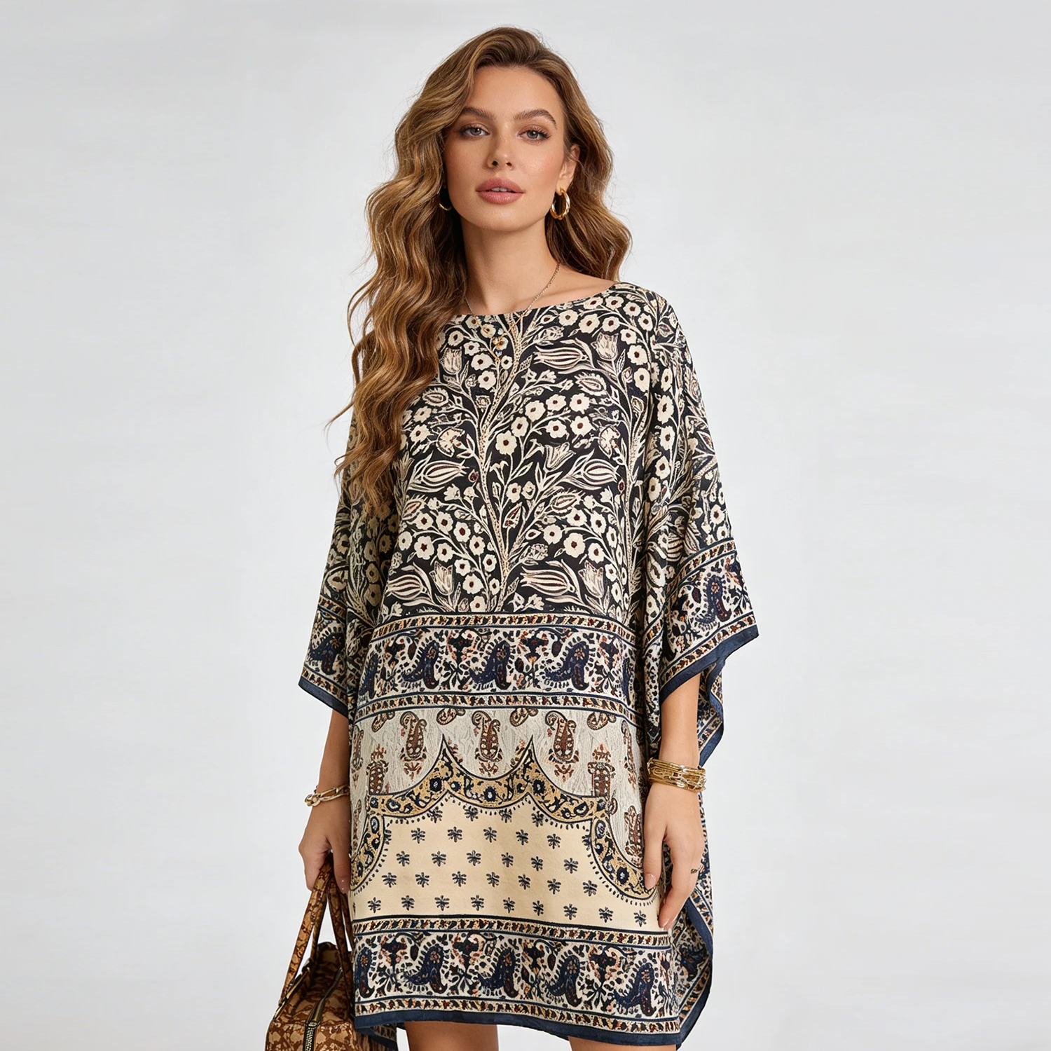 Silk Dress Boho Relaxed Loose Fit REAL SILK LIFE