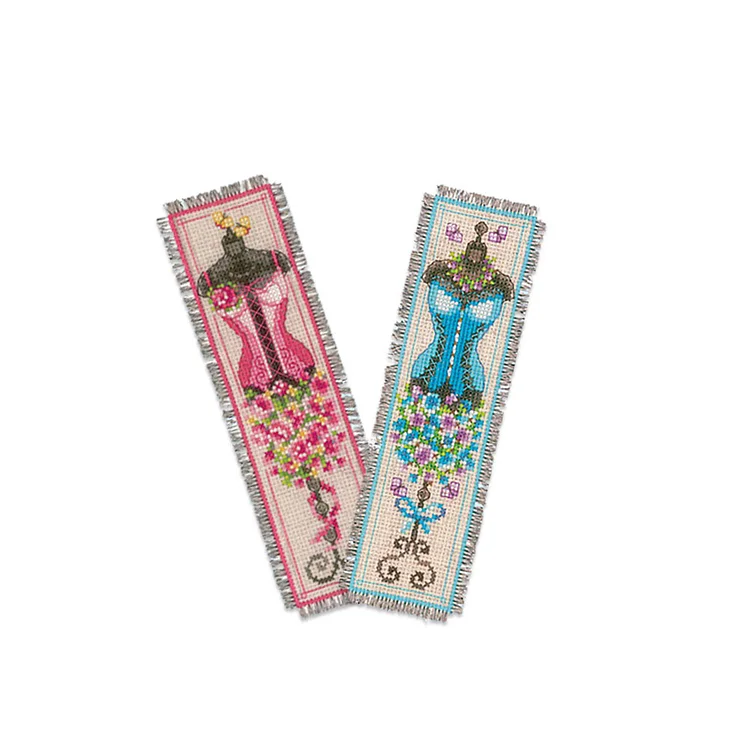 14CT Still Life Cross Stitch Bookmark Double Side Counted