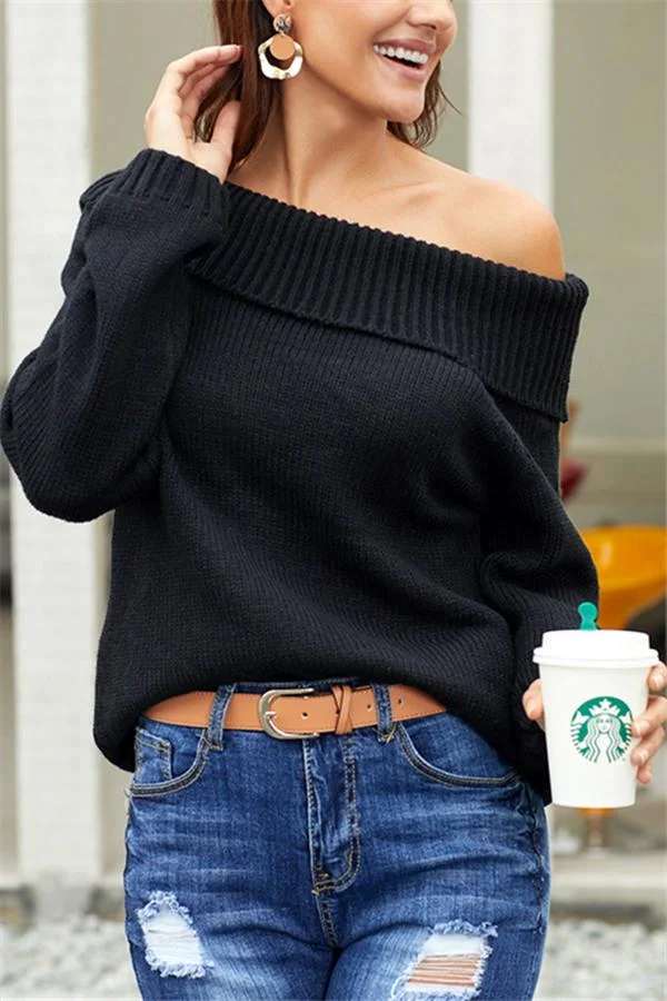 Chic Off Shoulder Sweater