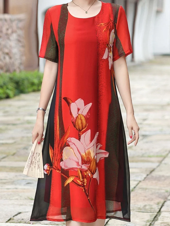 Fashion Elegant Print Dress