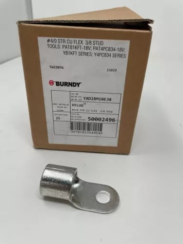 pornhint Pornhint BURNDY HYLUG 4/0 STR CU FLEX 3/8 STUD 18V 50002496?? QTY:25 Brand New New