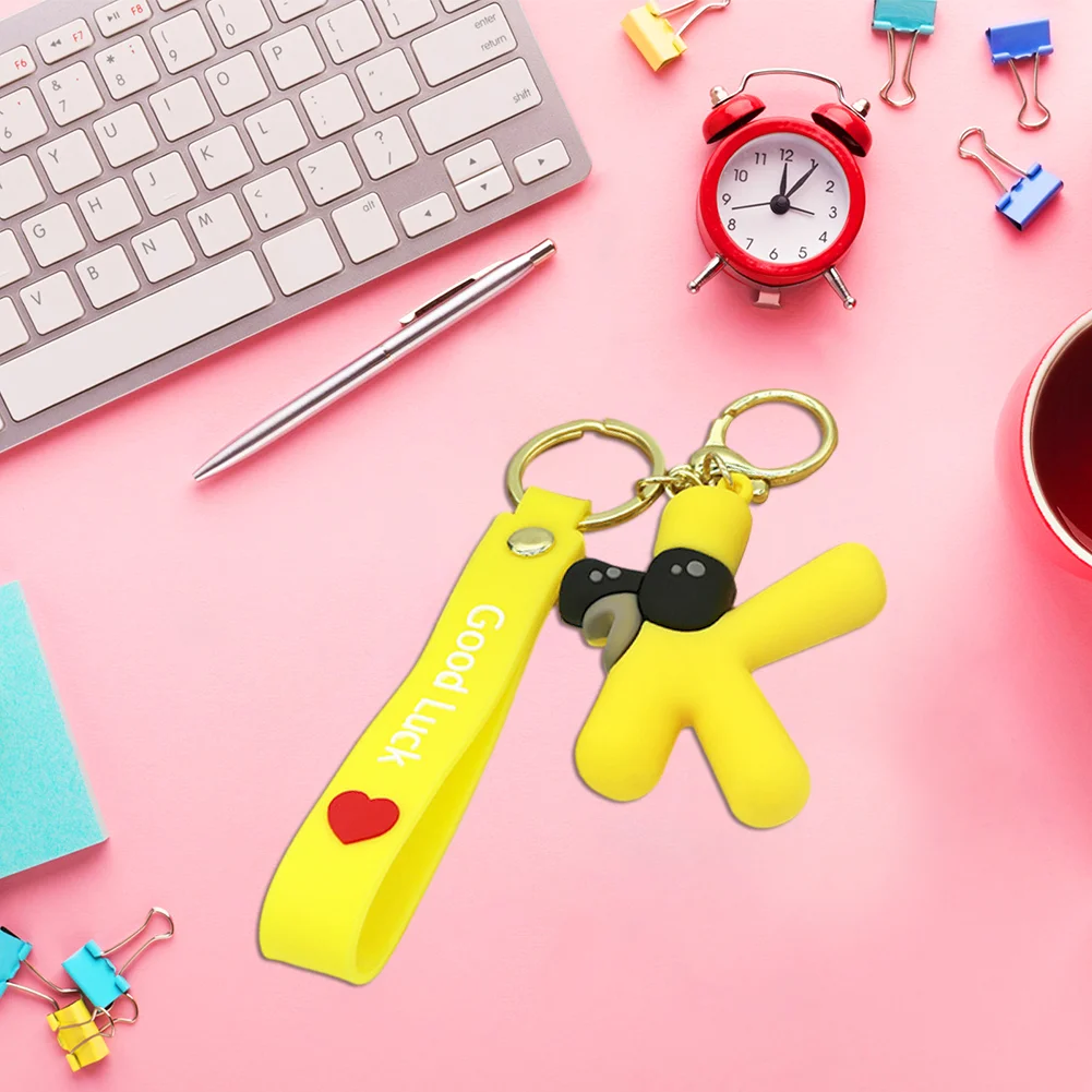 Letter A-Z Keychain Wacky Wizard Handbag Key Chain for Car Keys/Wallet/Backpack