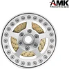 AMK 4pcs RC Brass Wheel Weights, Brass Wheel Hex Hub Adapter for 1.9in / 2.2in Beadlock Wheel Rim 1/10 RC Crawler Car Axial SCX10 Capra TRX4 TRX6 (4pcs 15mm Brass Weights)