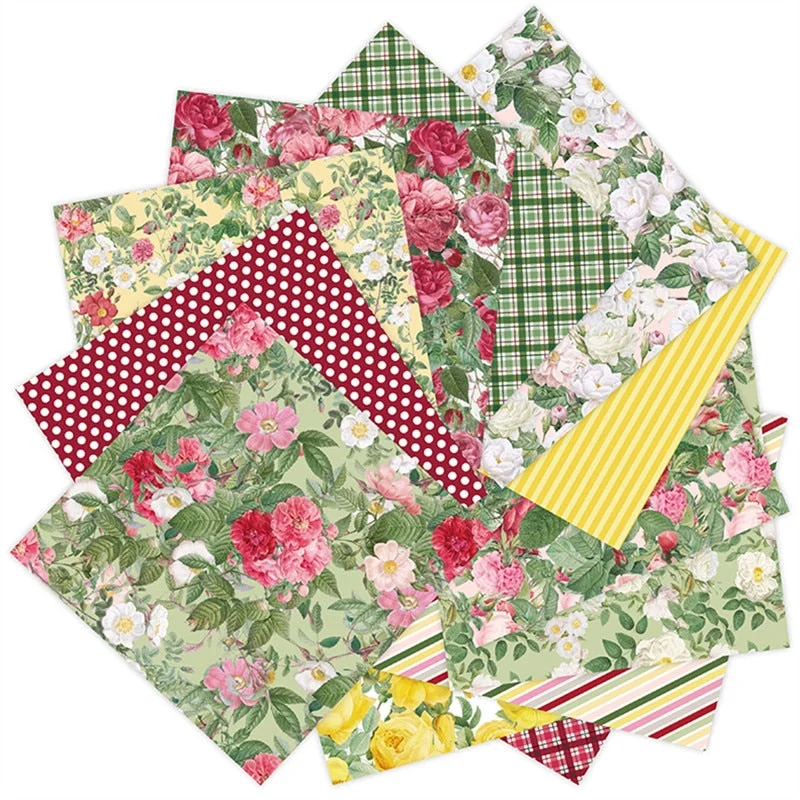 12pc juste pour vous patterned paper Scrapbooking paper pack handmade craft paper craft Background pad