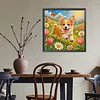 Diamond Painting -5D Full Round Drill Pembroke Welsh Corgi Puppy(40x40cm)