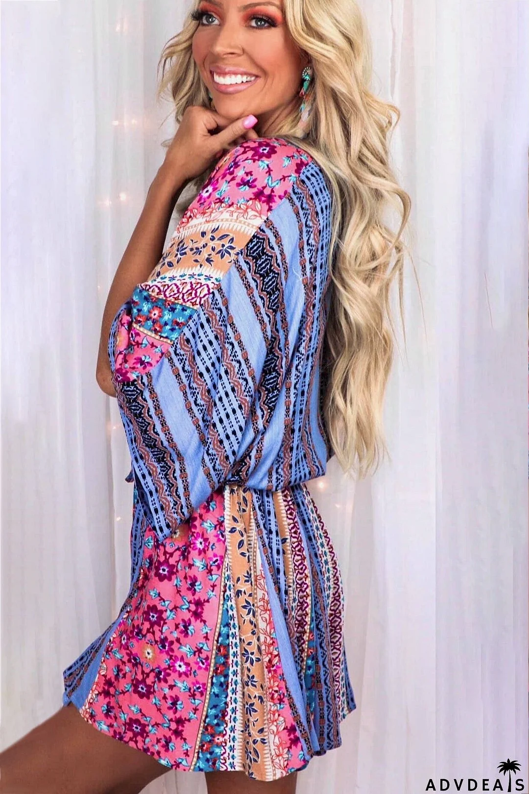 Floral Mix Kimono Sleeve Romper